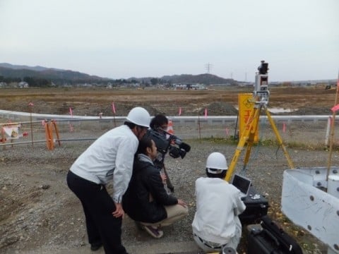 ３次元計測現場の取材